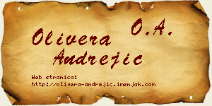 Olivera Andrejić vizit kartica